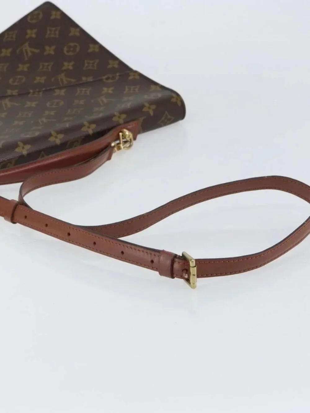 LOUIS VUITTON Monogram Porte Documents Bandouliere Bag M53338 LV Auth ep12567